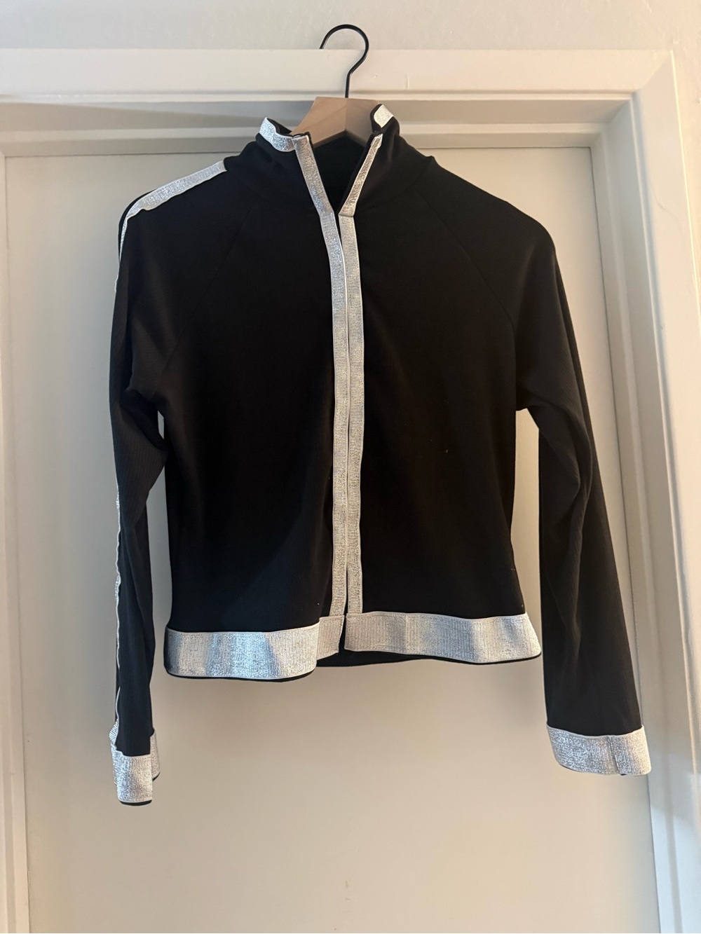 Black Jacket with Silver Trim